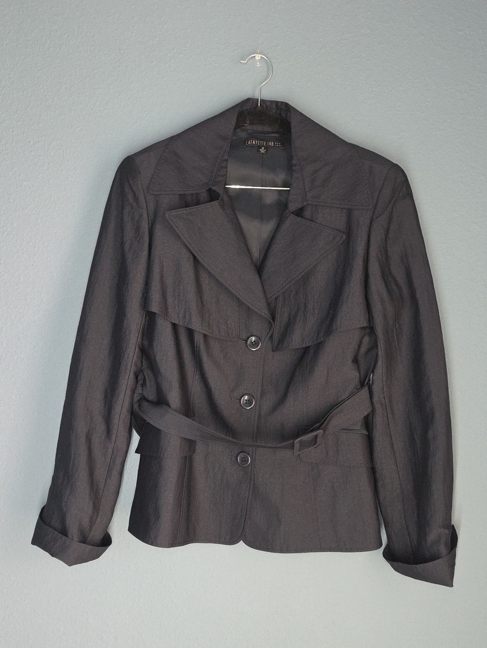 Lafayette 148 New York Black Belted Blazer #c44